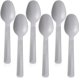 Cuillères de table en plastique gris SANDY, 6 pcs