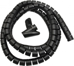 Organiseur – gaine spirale pour câbles 25 mm × 2 m MACLEAN MCTV-676 B, noir