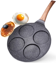 Poêle en granit pour œufs avec 4 moules BLACK&WOOD 26 cm