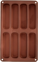 Moule en silicone pour biscuits à la cuillère marron 28 × 17 × 2 cm