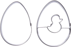 Set d’emporte-pièces œuf en acier inoxydable 5,5 cm, 2 pcs