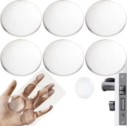 Butées murales autocollantes RUHHY – protection transparente contre les poignées et chocs (6 pcs)