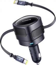 Chargeur voiture Baseus avec double USB-C 60 W noir