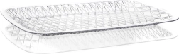 Plateau Accasa en plastique imitation verre 41 × 27 × 2 cm, transparent