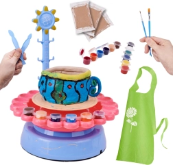 ensemble potier pour enfants avec argile et peintures