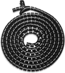 Organiseur élastique pour câbles 5 m noir