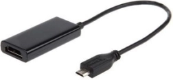 Adaptateur MHL micro USB vers HDMI avec alimentation USB, 16 cm