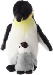 Manchot en peluche avec bébé 27 cm