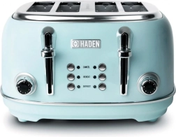 Grille-pain Heritage turquoise à quatre fentes en acier inoxydable