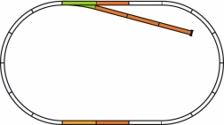 Piko set de voies B avec voie en impasse et ballast H0