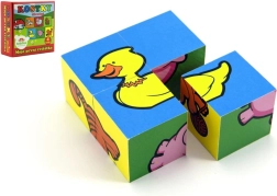 cubes en bois illustrés mes premiers animaux 4 pcs TEDDIES