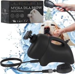 Laveuse portable pour chiens et chats 8 L avec tête de douche brosse