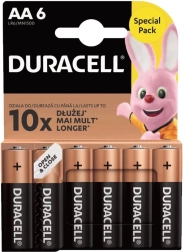 Piles Duracell Basic AA LR6, pack de 6 pièces