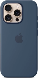 Coque en silicone MagSafe pour iPhone 16 Pro - denim