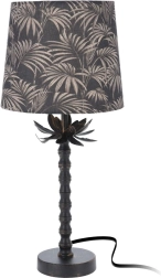 Lampe de table en métal 49 cm avec feuilles dorées