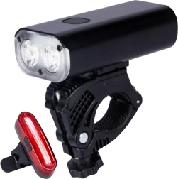 maltrack lumière de vélo exonum 5000 2en1 avant + arrière