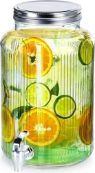 Distributeur de boisson en verre avec robinet 6,2 l VILDE