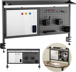 organisateur de bureau avec tableau magnétique et panneau perforé