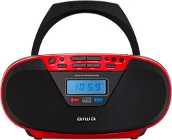 boombox portable aiwa avec cd/mp3, fm pll et bluetooth