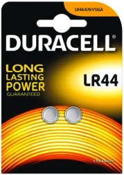Piles Duracell LR44 1,5V - Blister 2 pièces