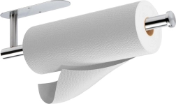 Support en acier inoxydable pour essuie-tout, argenté