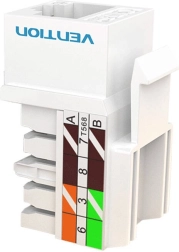 Coupleur Keystone Jack Cat.5E UTP 180° Vention IPBW0 Blanc