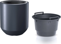 Pot de fleurs avec insert HEOS, anthracite, diamètre 39 cm