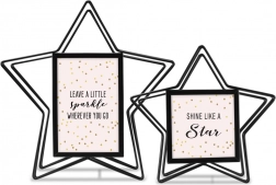 Set de 2 cadres 10x10 et 10x15 Stella noir