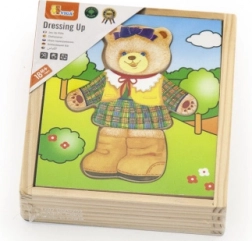 Viga puzzle logique en bois Habille l’oursonne