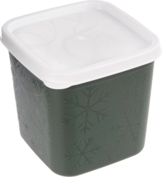 Boîte alimentaire verte avec couvercle, 380 ml