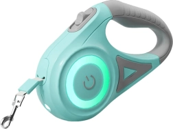 Rojeco laisse automatique pour chiens LED 5 m – Vert