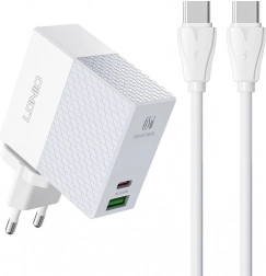 Chargeur LDNIO 65W avec connecteurs USB et USB‑C