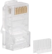 Connecteurs RJ45 non blindés cat.6 UTP avec guide, 100 pcs