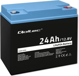 Batterie LiFePO4 lithium-fer-phosphate 12,8 V 24 Ah 307,2 Wh avec BMS