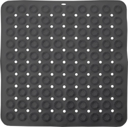 Tapis de douche antidérapant 54 × 54 cm, gris