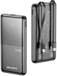 Batterie externe AWEI P76K 10000 mAh avec charge rapide 22,5 W et 4 sorties