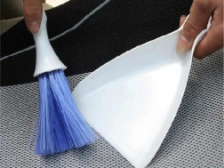 Mini balayette avec pelle pour table, clavier et voiture