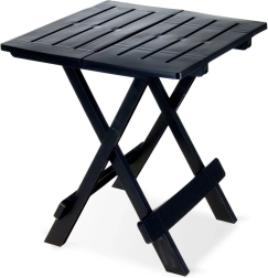 Table de jardin pliante noire 44 × 44 × 50 cm