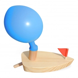 Bateau en bois à propulsion par ballon