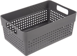 Panier Orion Terra gris – organisateur de rangement 23,5 × 15,5 × 10 cm