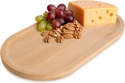 Assiette ovale en bambou pour le service 19 × 10,5 cm