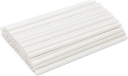 Bâtonnets en papier blancs pour sucettes et cake pops, 11,5 cm - 50 pièces