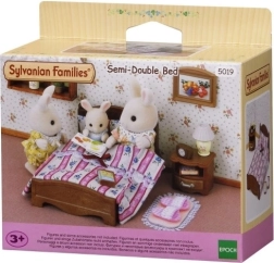 Lit double avec table de chevet SYLVANIAN FAMILIES