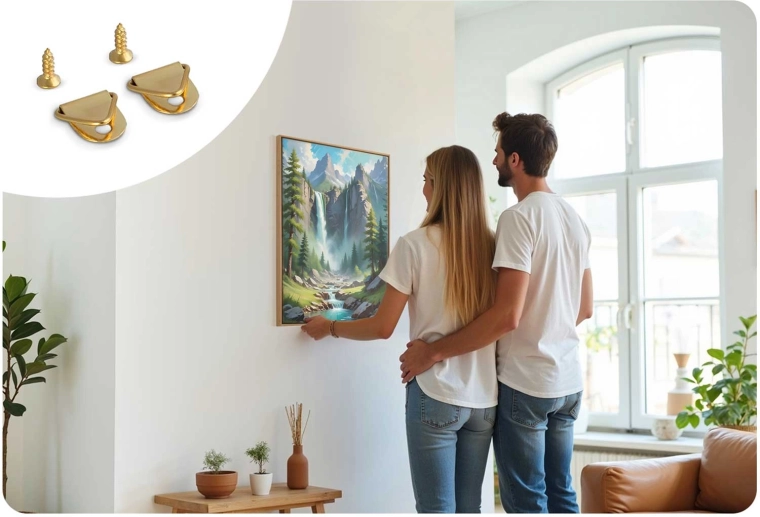 Tout dans la boîte – pinceaux, peintures et système de suspension