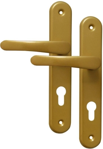 Ferrure de porte MICHAELA, poignée avec cylindre 72, doré