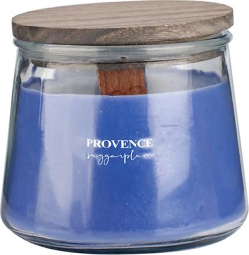 Bougie parfumée PROVENCE avec mèche en bois Sugarplum, 28 heures