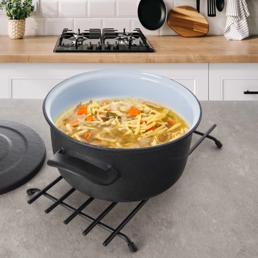 Dépose stable des casseroles chaudes