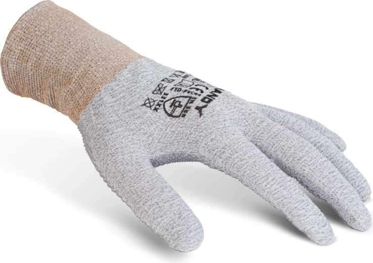 Gants de protection antidérapants avec picots en PVC, taille L – 1 paire
