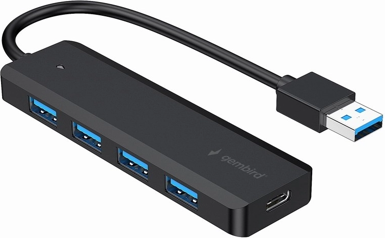 Hub USB 3.1 à 4 ports avec alimentation externe via USB‑C