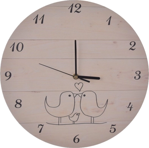 Horloge murale birds beige 34 cm